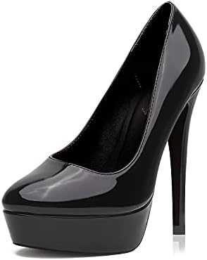Elisabet Tang Women's Platform High Heels Pumps Shoes Peep Toe 5.5 inch Stilettos Slip On for Dress Wedding Party Prom