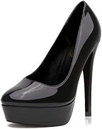 Elisabet Tang Women's Platform High Heels Pumps Shoes Peep Toe 5.5 inch Stilettos Slip On for Dress Wedding Party Prom