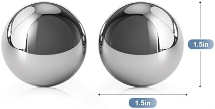 1lb, 1.5-inch Baoding Balls: Chinese Balls for Hand Therapy, Hand Massage, Tai Chi Balls, Meditation Balls — Suitable for Home/Office Exercise, Stress Relief, Anxiety Reduction, and as Holiday Gifts