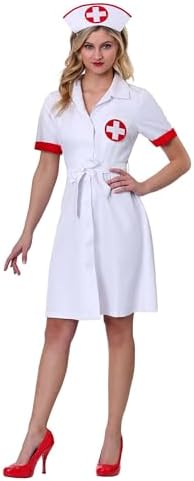 Women's Stitch Me Up Nurse Costume Dress | Women's Nurse Outfit | Doctor Doctress Uniform Halloween Costume