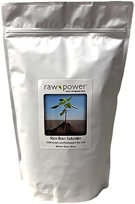 Raw Power Rice Bran Solubles (16 oz) Grown in The USA!, Premium Quality, Non-GMO