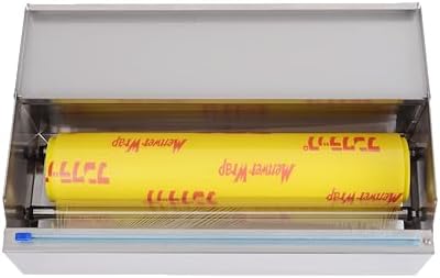 Stainless Steel Food Wrap Dispenser - 18” Commercial Stretch Film Packing Machine with Slide Cutter