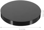 VOSAREA Obsidian Scrying Mirror Natural Black Obsidian Stone Circle Disc Round Plate Feng Shui Mirror with Stand for Divination Meditation Healing Feng Shui (8CM)