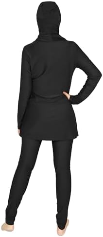 Plus Size Burkini Muslim Swimsuits for Women Modest Islamic Swimwear Long Sleeve Full Cover 3PCS Set Beachwear with Cap
