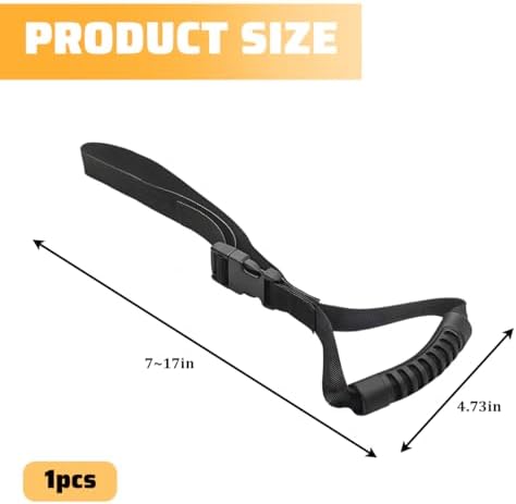 Car Adjustable Grab Handle, Portable Vehicle Standing Aid Support Grab Bar with Nylon Grip, Automotive Safety Mobility Assist Device for Elderly Disabled, Universal Fit (Black)