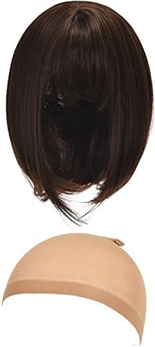 HMPRT Halloween Deluxe Adult Costume for Women,Brown Bob Wig,Turtleneck Top,Skater Skirt,Magnifying Glass,Socks and Glasses