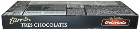 Delaviuda Turron Praline Tres Chocolates 7 oz Product of Spain