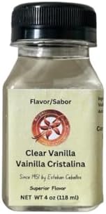Royal Artisan Vanilla – Clear Vanilla Extract for Baking 4 oz / 118 ml, Pure Vanilla Essence, Vainilla Cristalina – Premium Flavoring for Cakes, Coffee, Ice Cream, Beverages (4, 4, Fl Oz)
