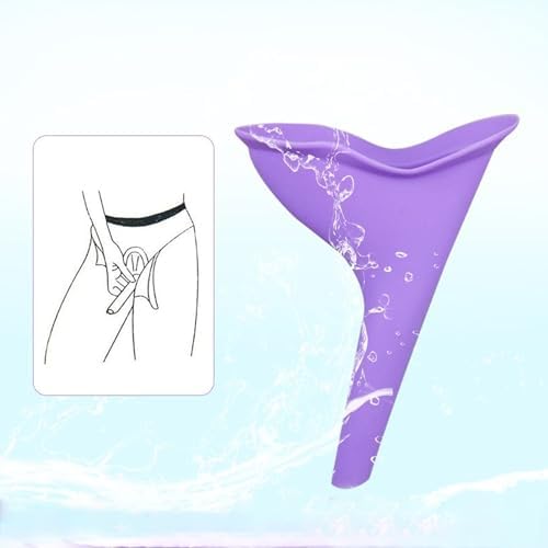 2 Pcs Portable Women's Standing Urinal - Reusable Soft Silicone Pee Funnel for Camping, Travel, Car & Outdoor Emergencies, Lightweight & Hygienic Female Urinator for RVs, Picnics