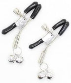 Nipple Clamps for Women Two Bells Pendant Nipple Clips Adjustable Body Clamps Non-Piercing Body Jewelry (Silver)