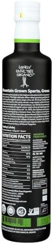 The Lonely Olive Tree Organics, Extra Virgin Olive Oil, USDA Certified Organic, 500 Ml (Pack of 6)