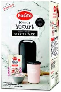 EasiYo 1kg Yoghurt Maker Black and 1 Sachet Starter Kit