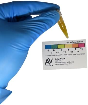 Wine/Must/Grape Juice Titratable Acidity Test Kit, 4.0-11.0 g/L Tartaric Acid [10 Tests]
