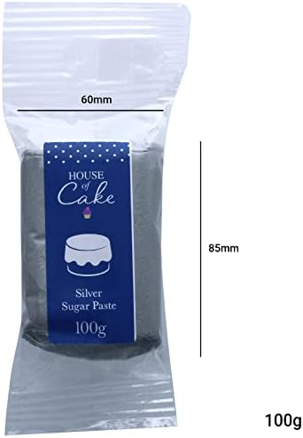 Metallic Silver Sugar Paste 100g, zzzz-s
