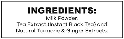 QuikTea Turmeric Ginger Unsweetened Chai Tea Latte – 10 Count, Bold Turmeric Ginger Flavor, no preservatives, No Sugar Added – Just Add Hot Water