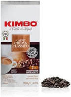 Kimbo Caffe Crema Classico Whole Bean Coffee - Blended and Roasted in Italy - Light Roast with Intense Flavor and Round Body - 2.2 lbs Bag