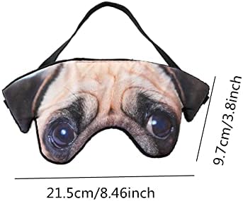 3D Cute Animal Funny Sleep Eye Mask for Men Women, Soft Plush Cat Dog Blindfold Sleeping Mask for Plane Travel Yoga Office Snap Nap Eye Cover Eyeshade (2 Pack)