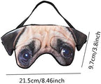 3D Cute Animal Funny Sleep Eye Mask for Men Women, Soft Plush Cat Dog Blindfold Sleeping Mask for Plane Travel Yoga Office Snap Nap Eye Cover Eyeshade (2 Pack)