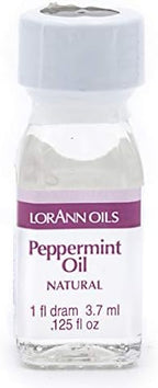 LorAnn Peppermint Oil SS Natural Flavor, 1 dram bottle (.0125 fl oz - 3.7ml - 1 teaspoon)