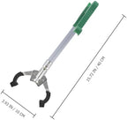 SHINEOFI 40cm Aluminum Alloy Garbage Clamp with Non-Slip Handle, Portable Trash Picker Tool for Outdoor and Indoor Waste Collection, Sturdy Metal Pole Rubbish Grabber