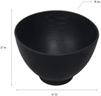 ForPro Professional Collection Silicone Mixing Bowl, Black, Flexible, Odorless, for Mixing Facials, Massage, Body & Other Products, 8 oz