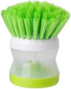 Kitchen Wash Tool Dish Plastic Brush with Washing Up Liquid Soap Dispenser Plastic