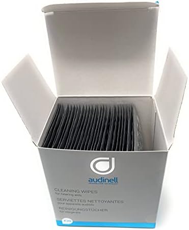 Cleaning Wipes | 30 Individually-Wrapped, Alcohol-Free | Cleans, Removes Earwax & Sweat from Hearing Aids, Earmold, Earbuds, Earplugs, In-Ear Monitors, Hearing Protection Devices