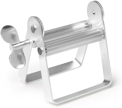 Silver Aluminum Alloy Toothpaste and Hair Dye Squeezer Tool Manual Tube Extruder for Home Bathroom Use