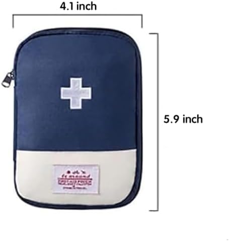 Personal Pill Dispenser,Portable Outdoor First Aid Medical Rescue Bag,Multi-Function Emergency Medicine Storage Organizer Bag,Household Supplies(Yellow,Small)