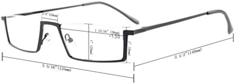 Eyekepper Quality Spring Hinges Half-Rim Computer Readers Reading Glasses (Yellow Lens, +3.50)