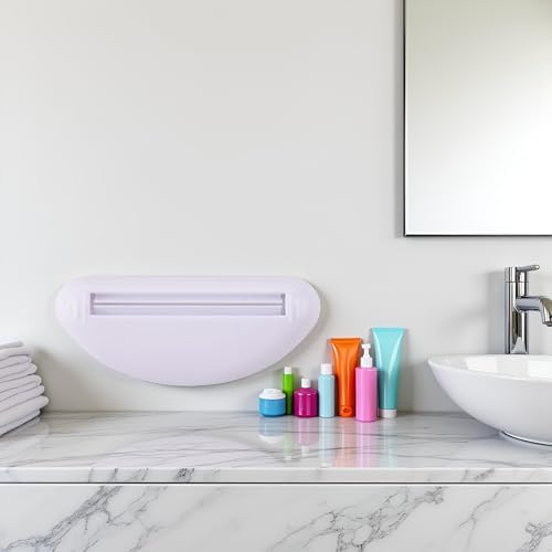 White Plastic Tube Squeezer Toothpaste Dispenser Holder for Bathroom Daily Living Tube Squeezing Aids