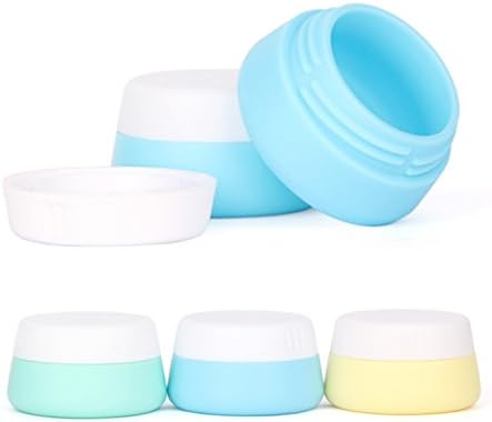 FantasyDay® 3 Pack 10ML Silicone Cream Jar with Sealed Lids Earring Ring Case Pill case Travel Cosmetic Containers Kit for Sample Size Cosmetics, Balms, Lotions, Conditioner & Creams #1
