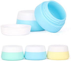 FantasyDay® 3 Pack 10ML Silicone Cream Jar with Sealed Lids Earring Ring Case Pill case Travel Cosmetic Containers Kit for Sample Size Cosmetics, Balms, Lotions, Conditioner & Creams #1