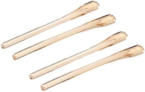 Glasses arm Covers,Spectacle Legs, 2 Pairs Beige Transparent Eyeglass End Tips Temple Replacement Ear Sock Pieces Tubes for Thin Metal Eyeglass Legs