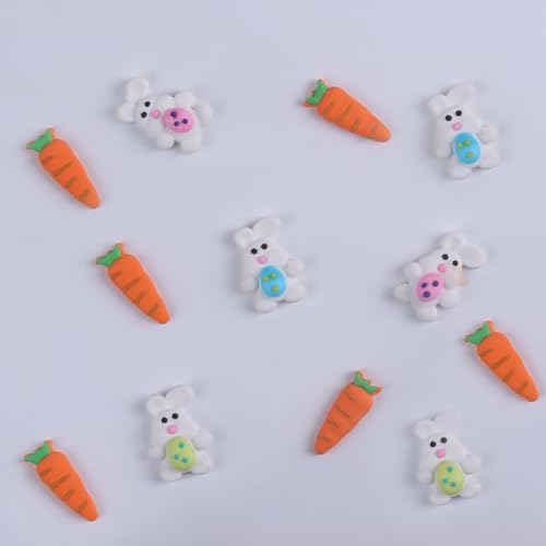 Edible Easter Themed Sugar Easter Rabbit with Eggs cake decorations, Carrot cupcake toppers, perfect Icing Cookies decro for Cupcakes, Cake, Macaron and Cakecicles Decorating