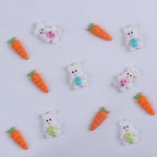 Edible Easter Themed Sugar Easter Rabbit with Eggs cake decorations, Carrot cupcake toppers, perfect Icing Cookies decro for Cupcakes, Cake, Macaron and Cakecicles Decorating
