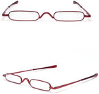 Mini Slim Pen Reading Glasses with Portable Clip Case Small Pocket Readers Men Women