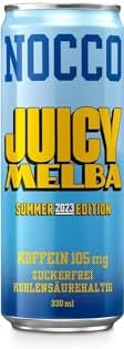 24 Cans NOCCO BCAA Drink Juicy Melba Summer Edition 2023 Buxtrade 330 ml 105 mg Caffeine