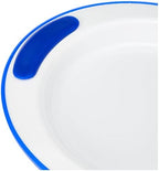 NRS Healthcare Blue/White Soft Grip Keep Warm Thermo Plate