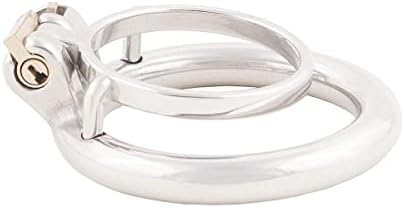 Male Chastity Device Stainless Steel Small Penis Ring Easy to Wear Male Virginity Lock J12245 45mm