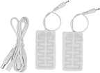 2PCS USB Heating Film 3.5x1.8in Carbon Fibre Soft Machine Washable Electric Heating Pad Pads for Gloves Socks Shoes Hot & Cold Therapies