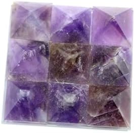 Jet Lovely Amethyst 9 Pyramid Plate A++ Chakra Power Protection Vastu Healing Feng Shui Energy Gift Success Progress Health Wealth Prosperity Good Luck Divine Vastu Defect Business