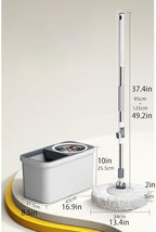 Mop Bucket Rotary Mop Household A Mop That is Clean Not Hand Washing Mop with Bucket Set of Wet and Dry Water Absorbent Floor Mop