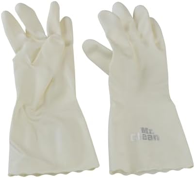 Mr. Clean Bliss Cleaning Gloves Premium Reusable Vinyl Latex-Free Gloves with Non-Slip Grip, Large