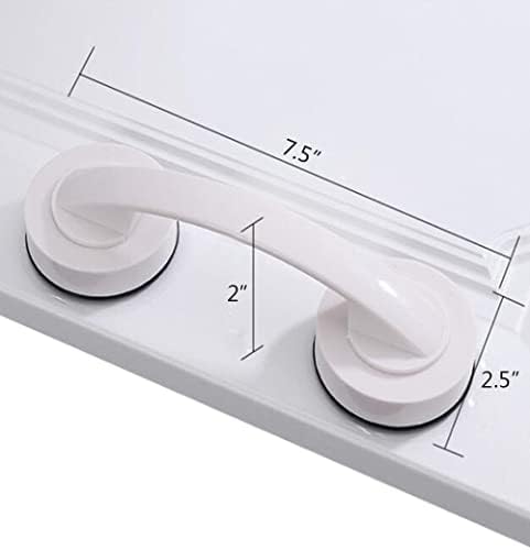 WANLIAN Powerful Suction Cup Glass Mirror Door Handle, Refrigerator Drawer Bathroom Suction Cup Wall handrail, Bathtub Shower Handle Kitchen Drawer Cabinet Handle Suction Cup (White)