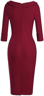 MUXXN Women's Classic Vintage Sweetheart Neckline Cocktail Prom Tea Dress