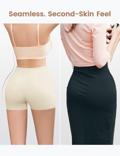Womens Boyshort Panties Seamless Underwear High Waist Slip Shorts Tummy Control Briefs No Show Under Dress