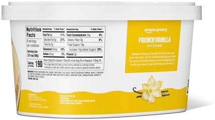 Amazon Grocery, French Vanilla Ice Cream, 48 Fl Oz