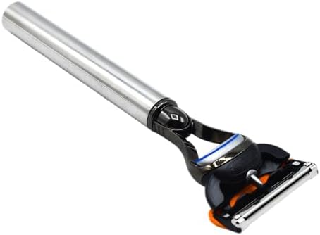 Parker 100% Stainless Steel Handle Gillette Fusion Compatible Razor - 1 Gillette Fusion Blade Included