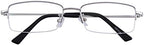Readers Half Rim Mens Womens Reading Glasses (+0.50 to +6.00 Strengths)